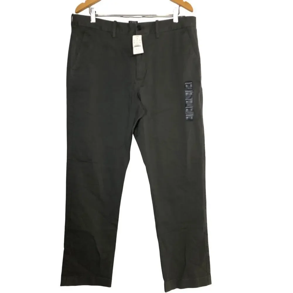 J. Crew Factory Straight Fit Flex Chino Pant Tarnished Metal NWT 36 x 32